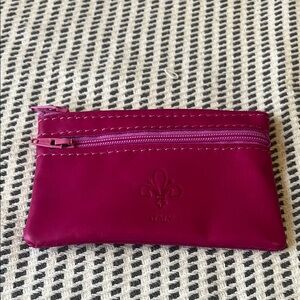 Fuchsia Leather Pouch